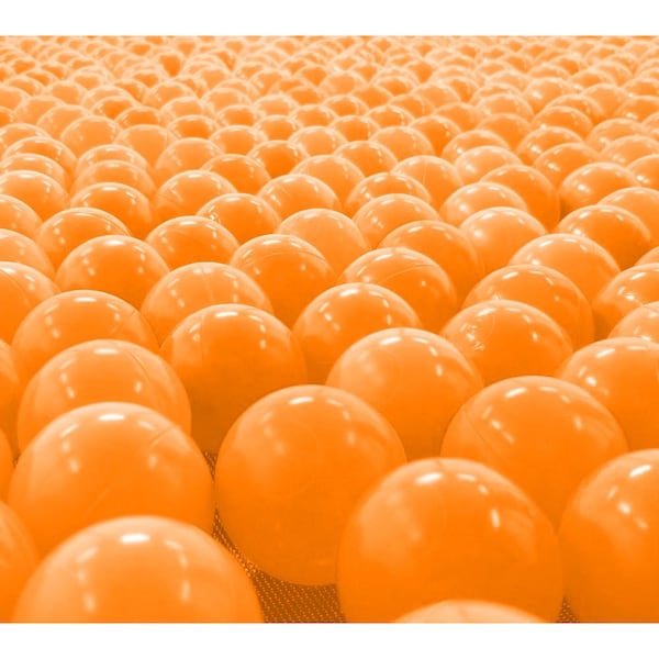 Machrus Upper Bounce Crush Proof Plastic Trampoline Pit Balls - 500 Pack -  Orange